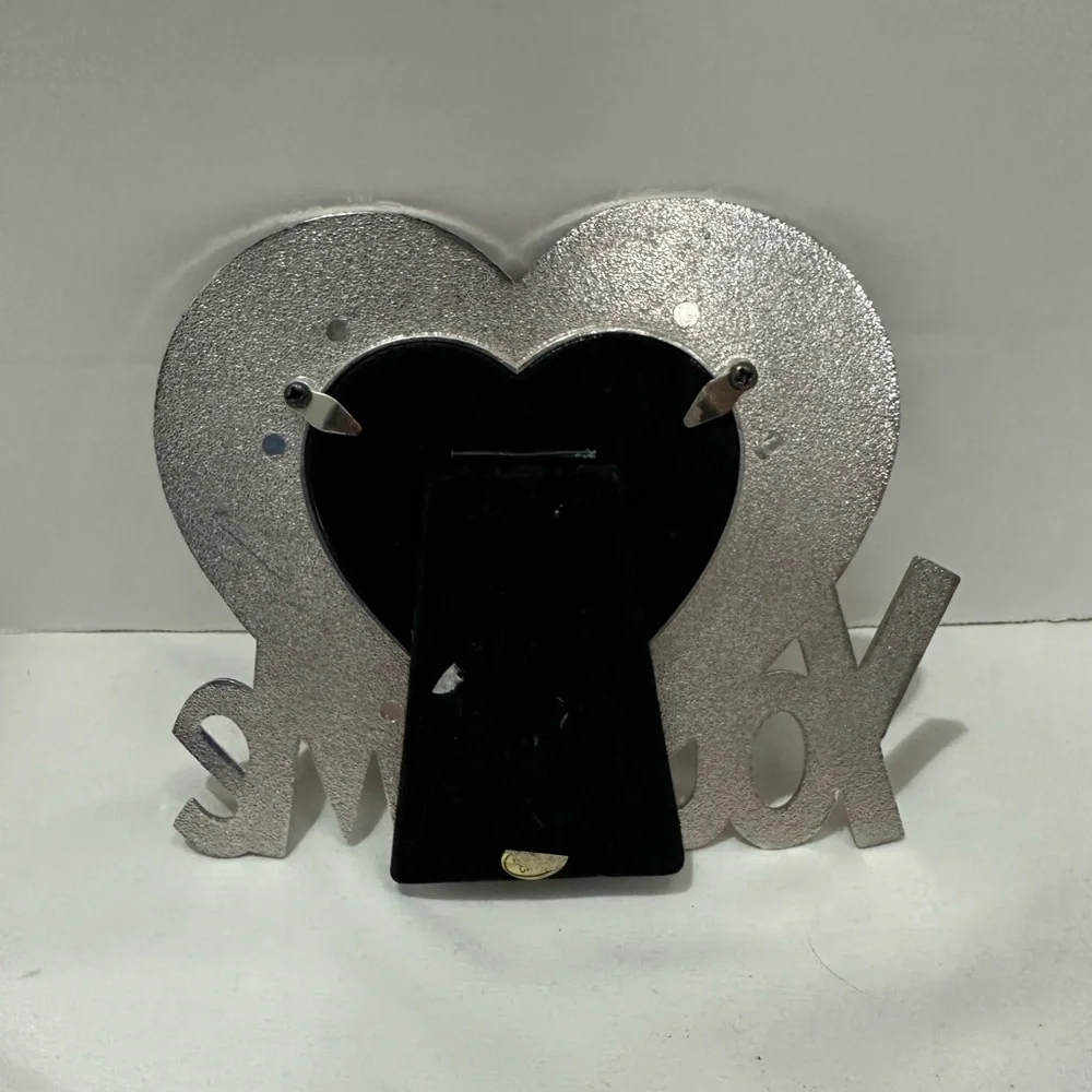 You & Me Red Sparkly Heart Picture Frame